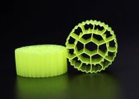 Gelbes Plastikbioball-Filtermaterial Mbbr für Aquarium 25mm x 12mm heiße Form