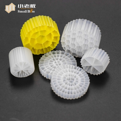 PE38 Bewegungsbett Biofilmreaktor Weiß Naturfarbe Jungfrau HDPE Material Mbbr Träger