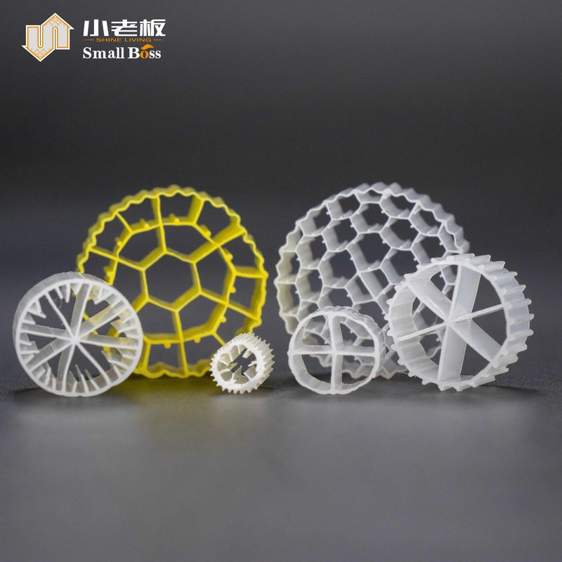 PE38 Bewegungsbett Biofilmreaktor Weiß Naturfarbe Jungfrau HDPE Material Mbbr Träger