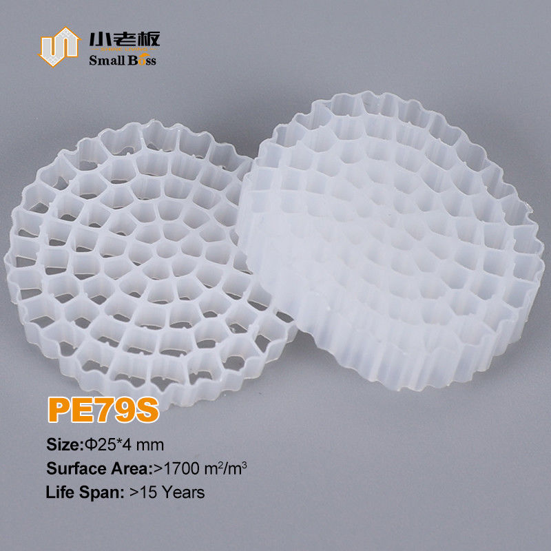 Wirkliche HDPE-Material Mbbr Bio Media K5 Weiße Farbe Für Ifas-Geräte Filtermedien