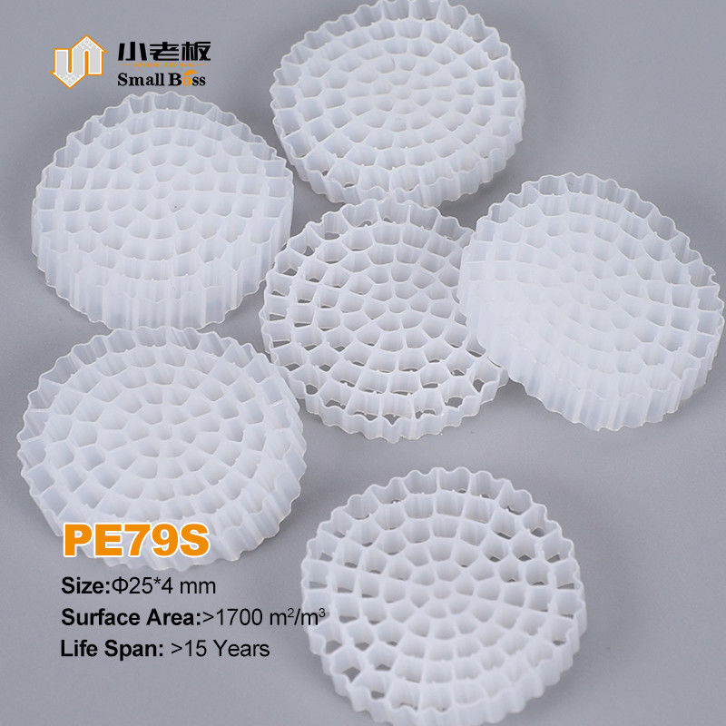 Wirkliche HDPE-Material Mbbr Bio Media K5 Weiße Farbe Für Ifas-Geräte Filtermedien