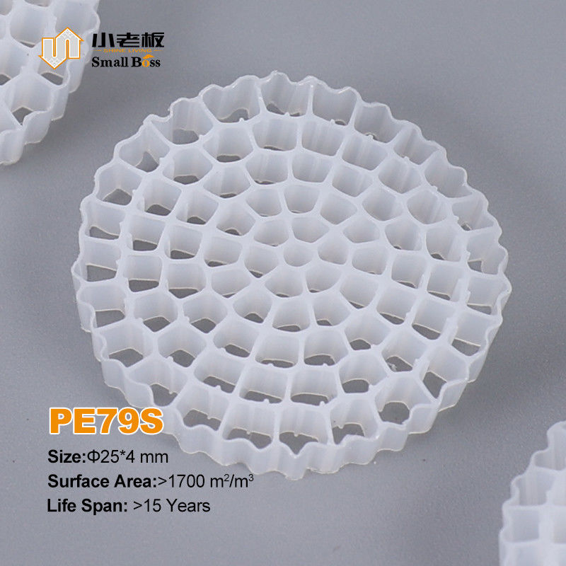 Wirkliche HDPE-Material Mbbr Bio Media K5 Weiße Farbe Für Ifas-Geräte Filtermedien