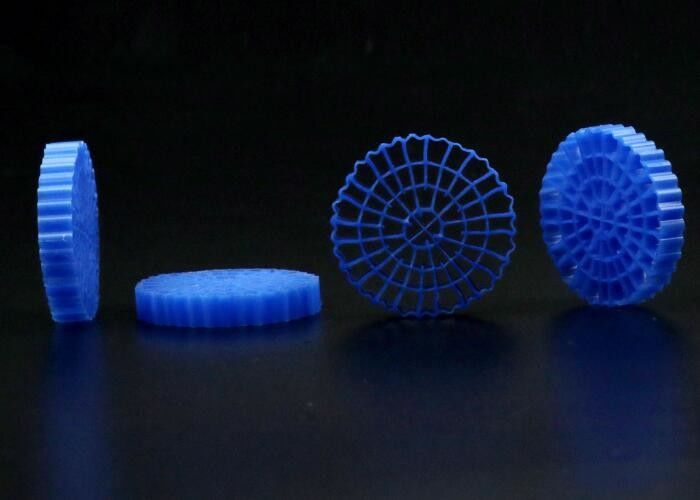 Virgin HDPE Material MBBR Bio Media K5 Weiße Farbe mit 25*4mm Größe Für IFAS Ausrüstung