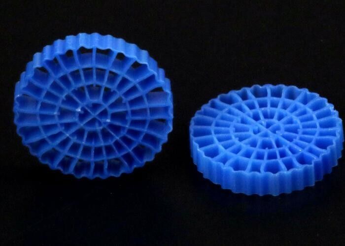 große Oberfläche 25*4 mm und weiße, unberührte HDPE-Materie MBBR Biofilmmedien
