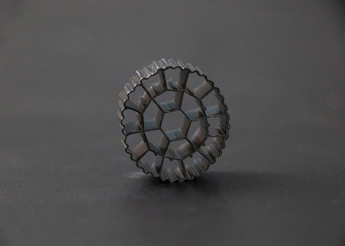 Schwarze Farbe Schwimmbad 25*12MM Mbbr Biofiltermedien HDPE-Material