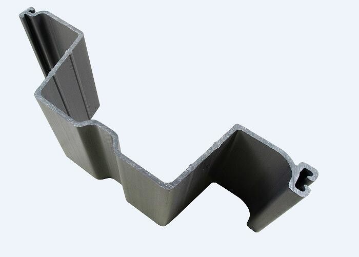 Grauer Vinyl-PVC-Blatthaufen 10 mm Dicke U-Typ mit Extrusion
